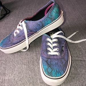 Snake print vans